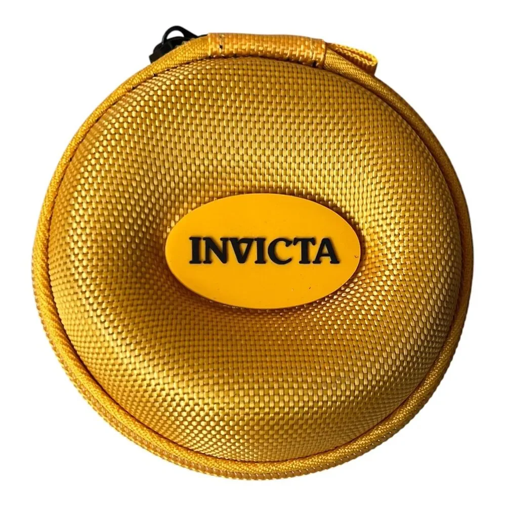 Invicta Single Watch Travel Case AND Invicta Racing Men's Hat Yellow  Brand New